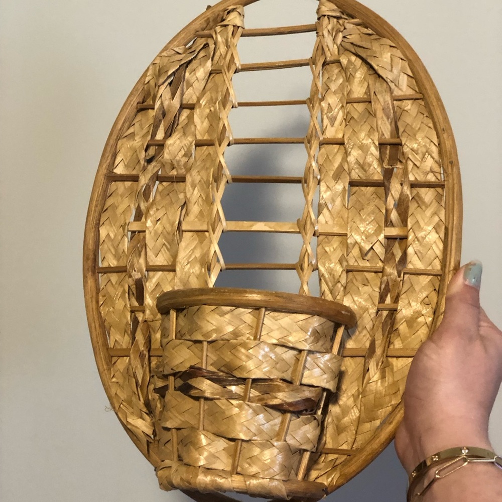 Unique Woven Oval Wall Basket